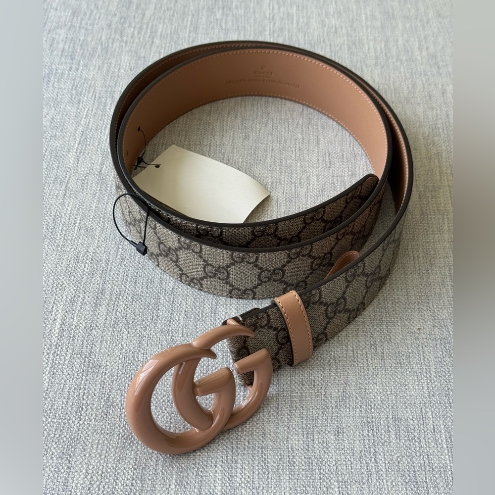 NWT Gucci GG Marmont Monogram Belt Beige 110